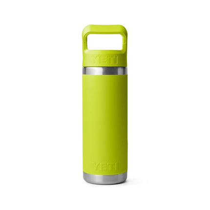 Yeti Rambler 18 oz Bottle, Vacuum Insulated, Stainless Steel with Straw Cap, Chartreuse
