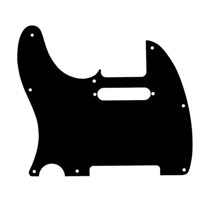Banworks CNC Processed Aluminum Tele Pickguard 1.5mm-Thick 1 Ply 8-Hole Straight Edge Electric Guitar Pickguard Scratch Plate for USA/MEX Fender Ultra Tele Standard Telecaster TL JT/HB-03 Black