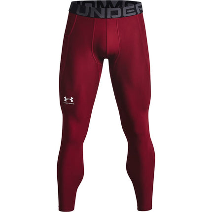 Under Armour Men's HeatGear Leggings Trouser, Cardinal (625)/White, M