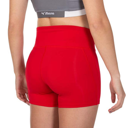 Mizuno Women's Elevated 4" Inseam Volleyball Short, Red, XX-Large