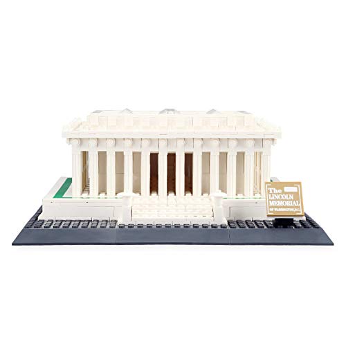 APOSTROPHE Games Lincoln Memorial Building Block Set (979 Pieces) Washington D.C. Lincoln Memorial Famous Landmark Series Model for Kids and Adults