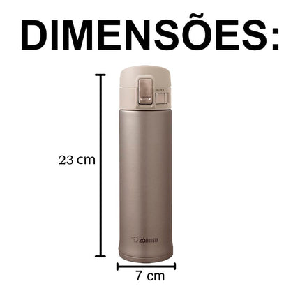 Zojirushi Stainless Steel Leak Proof Vacuum Insulated Travel Mug, 480 ml, Champagne Gold