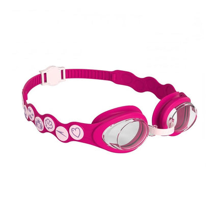 Speedo Unisex-Youth Sea Squad Spot Swimming Goggles | Learn to Swim | Adjustable Strap | Comfort, Blossom/Electric Pink/Clear, One Size