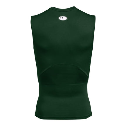 Under Armour HeatGear Men's Sleeveless Compression T-Shirt, (301) Forest Green/White, XXL