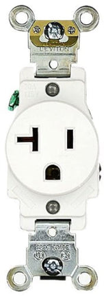 Leviton Single Receptacle, 20 Amp, 125 Volt, Indus