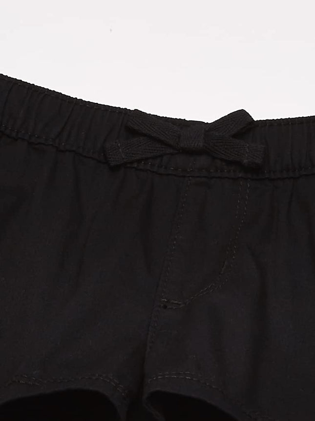 The Children's Place Baby Girls' and Toddler Pull on Chambray Shorts, Black, 3T