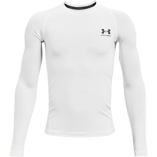 UA HG Armour LS White/Black