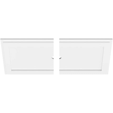 26"W x 13"H x 1"ID x 9"C x 1"P Rectangle Architectural Grade PVC Contemporary Ceiling Medallion, Two Piece