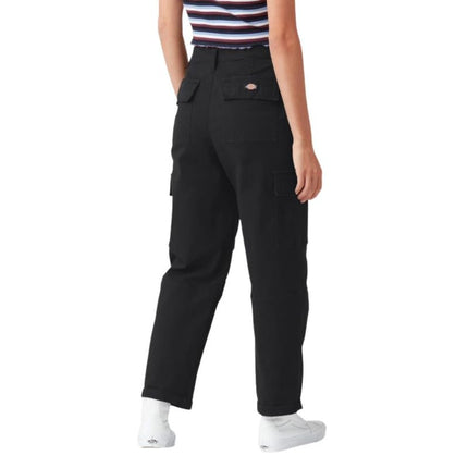 Dickies Women's Cropped Cargo Pant, Black, 27