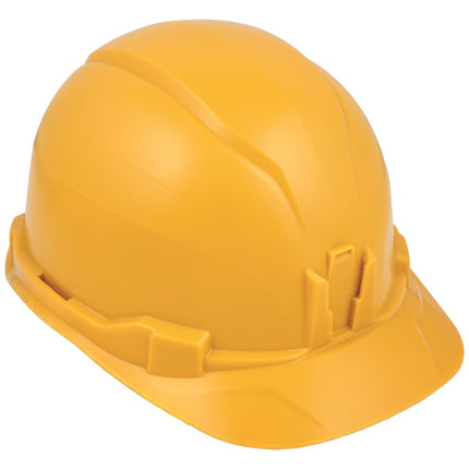 Casco de seguridad, sin ventilación, estilo gorra, amarillo