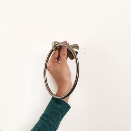 Moen Darcy Towel Ring with Press and Mark in Brushed Nickel
