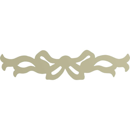 Ekena ONL13X03X01VE 13" W x 3" H x 3/4" P Versailles Medium Ribbon with Bow Center Onlay, Primed