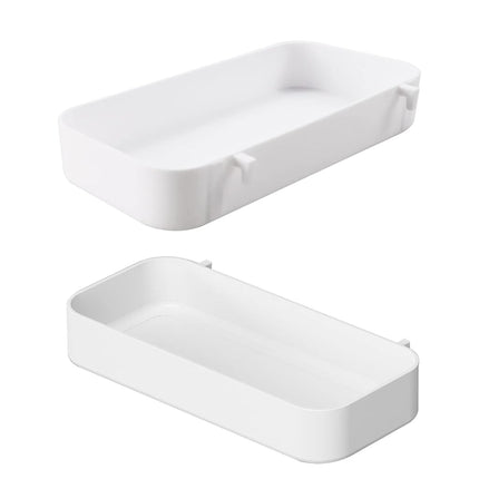 Chris.W 2Pack Pegboard Trays Pegboard Shelf White Pegboard Bins Pegboard Box Pegboard Spice Holder(11"x 3.5"x 1.2")- Compatible with IKEA Skadis Pegboard