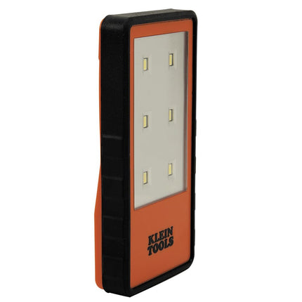 Battery Operated Lights, Hands Free LED Light with Magnetized Clip, Adjustable Brightness Klein Tools 56221, Orange