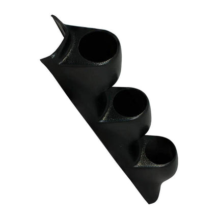 GlowShift Universal Black Triple Pillar Gauge Pod 