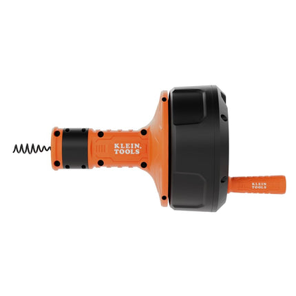 Klein Tools 53016 25-Foot Auto-Feed Drain Auger, Drum Auger, Snake Plumbing Tool, Drain Snake, Cleaner Tool, Tri-Roller System, Power Drill Compatible
