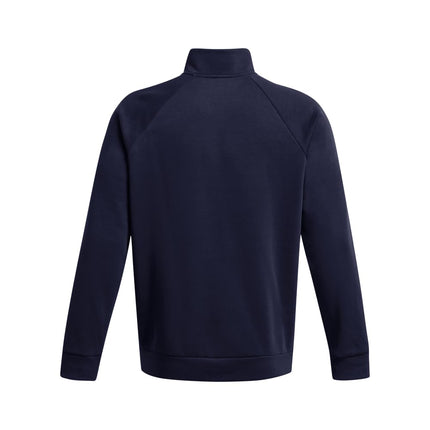Under Armour Men's Rival Fleece Quarter Zip Sweatshirt, (410) Midnight Navy / / White, L Tall