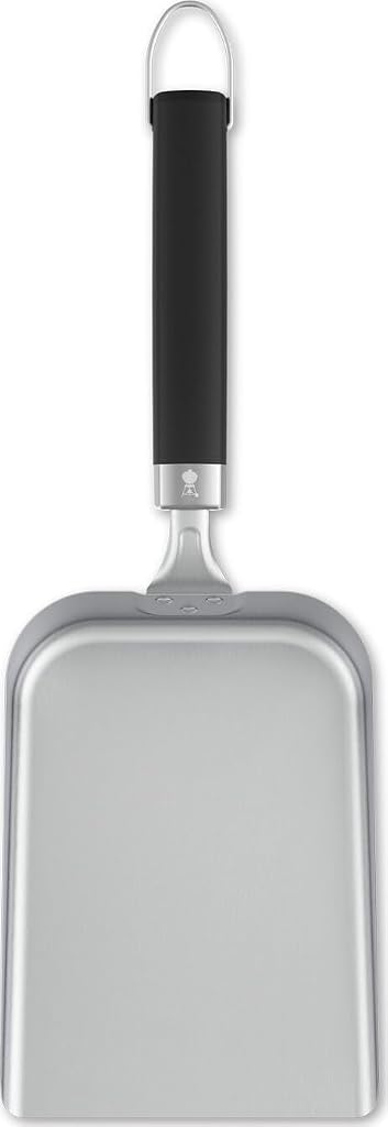 Weber Griddle Shovel - Planchas, Stainless Steel with High Rim and Ergonomic Handle, Dishwasher Safe - Silver - Black (3400423)