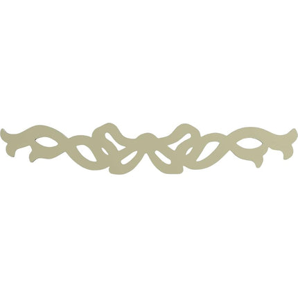 Ekena ONL17X03X01VE 17 1/8" W x 3" H x 7/8" P Versailles Large Ribbon with Bow Center Onlay, Primed