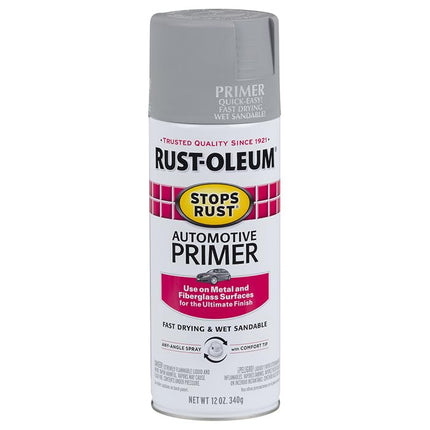 Rust-Oleum 2081830-6PK Apprêt Automobile Antirouille en Aérosol, 340 g, Gris Clair Mat, Lot de 6