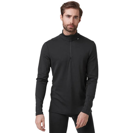 Helly Hansen Men's Lifa Merino Midweight 1/2 Zip, Black, S