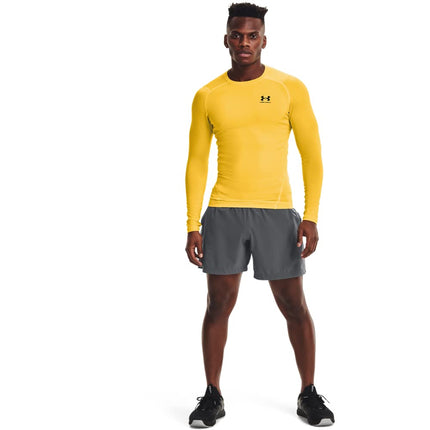 Under Armour Men's Standard HeatGear Compression Long-Sleeve T-Shirt, (790) Taxi / / Black, 3X-Large