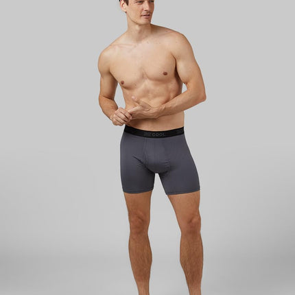 32º DEGREES mens Mens 4-pack Active Mesh Quick Dry Performance Boxer Brief, 2 Black/2 Charcoal, L