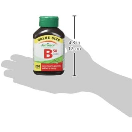 Jamieson 50 mg B-Complex Value Size 200 Caplets