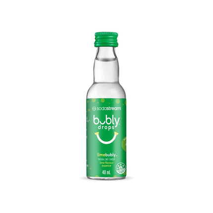 Sodastream - Terra Misty Blue Plastic Sparkling Water Maker with Lime Bubly Drop, Quick Connect CO2, Eco-Friendly Reusable Bottle, Stylish Kitchen Appliance