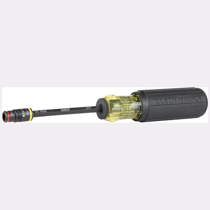 Klein Tools 32910 Impact Driver, 7-in-1 Impact Flip Socket Set with Handle, 6 Hex Driver Sizes Plus a 1/4-Inch Bit Holder