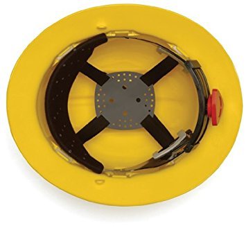 Pyramex Safety SL Series Full Brim Hard Hat, 4-Point Ratchet Suspension, Black, Medium