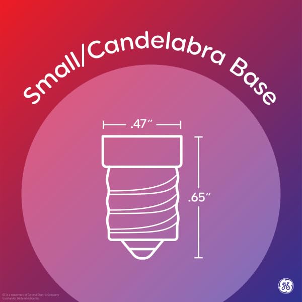 GE Relax LED Light Bulbs, 40 Watt, Soft White, G16.5 Globe Bulbs, Frosted, Small Base (2 Pack)