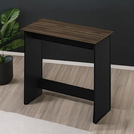 Furinno Simplistic Computer Desk, Study Desk, Writing Desk, Columbia Walnut/Black