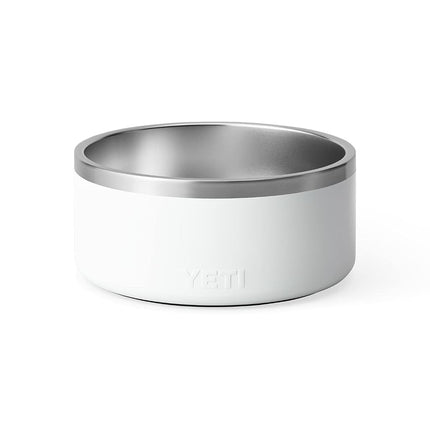 YETI Boomer 8, Stainless Steel, Non-Slip Dog Bowl, Holds 64 Ounces, White