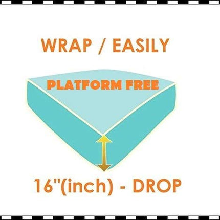 Elegant Comfort Three Fabric Sides Wrap Around Elastic Style Solid Bed Skirt, Easy On/Easy Off Dust Ruffled Bed Skirts 16 Inch Tailored Drop, Wrinkle and Fade Resistant