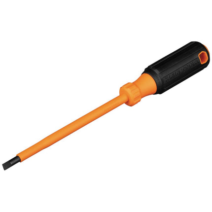 Klein Tools Insulated Screwdriver, 1/4-Inch Cabinet Tip, 6-Inch Shank