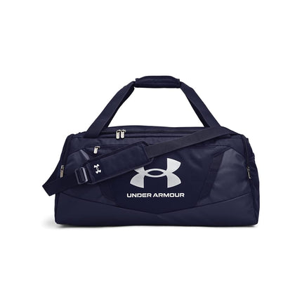 Under Armour UA Undeniable 5.0 Duffle, Water-Resistant Gym Bag, Comfortable and Versatile Unisex Duffle Bag,Midnight Navy / Midnight Navy / Metallic Silver
