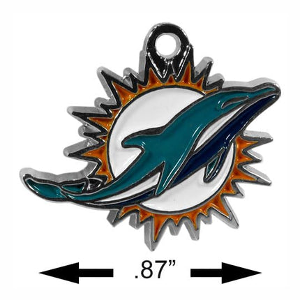 Siskiyou Sports NFL Miami Dolphins Euro Bead Necklace, 18-Inch