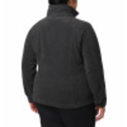 Columbia Women's Benton Springs Full Zip Fleece Jacket, Charcoal Heather, 1X