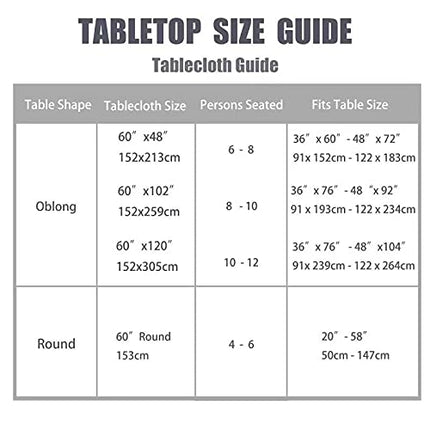 Fitable Outdoor and Indoor Tablecloth, Beige, 60 Inches Round