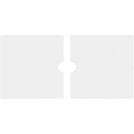 22"W x 11"H x 2"ID x 7 1/2"C x 1"P Rectangle Architectural Grade PVC Contemporary Ceiling Medallion, Two Piece