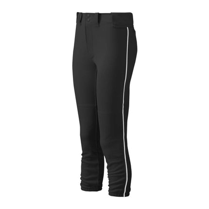 Mizuno Women's Women's Mizuno Women s Belted Piped Pant Black White, Black-white, UK