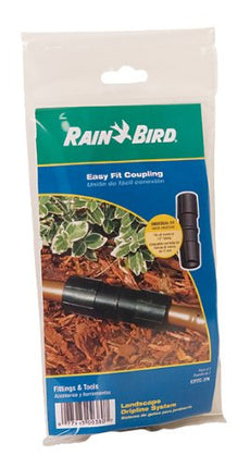 Rain Bird EZFITC/2PS Drip Irrigation Easy Fit Universal 1/2" Coupling, Fits All 1/2" and 5/8" Tubing, 2-Pack