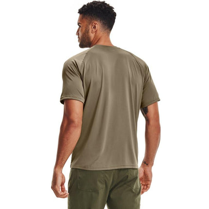 Under Armour Men's Tech Breathable Polo Shirt Comfortable Short Sleeve Loose Fit Sports Shirt, Federal Tan, XS