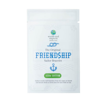 World End Imports White Cotton Sailor Knot Bracelet (Small)