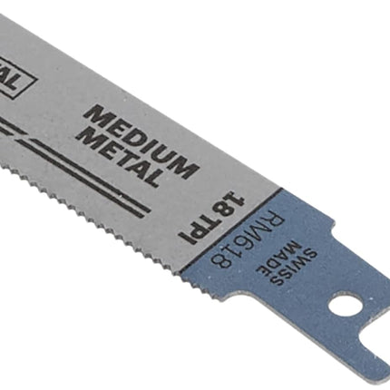 Bosch RM618 Hojas de sierra recíproca para cortar metal, 6 pulgadas, 18 T - Paquete de 5