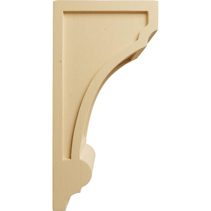 Ekena CORW05X06X12DIAL 4 3/4-Inch Width x 6-Inch Depth x 12-Inch Height Diane Recessed Wood Corbel - Alder
