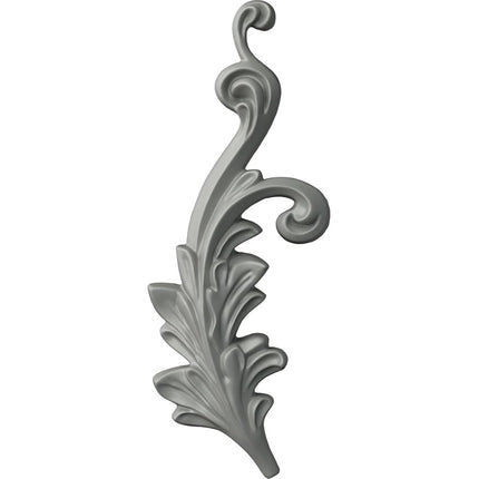 Ekena Millwork ONL04X10X01RB-L 3 5/8" W x 9 1/2" H x 7/8" P Robin Scroll Onlay, Left, White