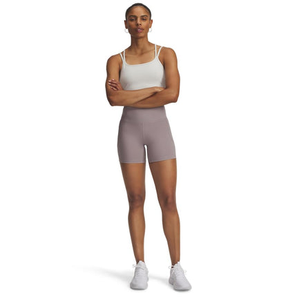 Under Armour Womens Movement Middy Shorts, (015) Tetra Gray / / Metallic Silver, M