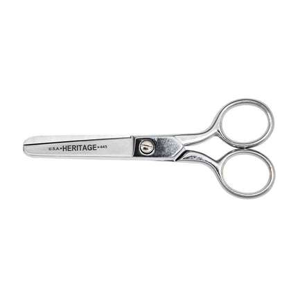 Klein Tools H445 Scissors, Made in USA, Safety Scissors for Thread, Yarn, Weaving and Knitting Mills for Right-Hand or Left-Hand Use, 5-Inch